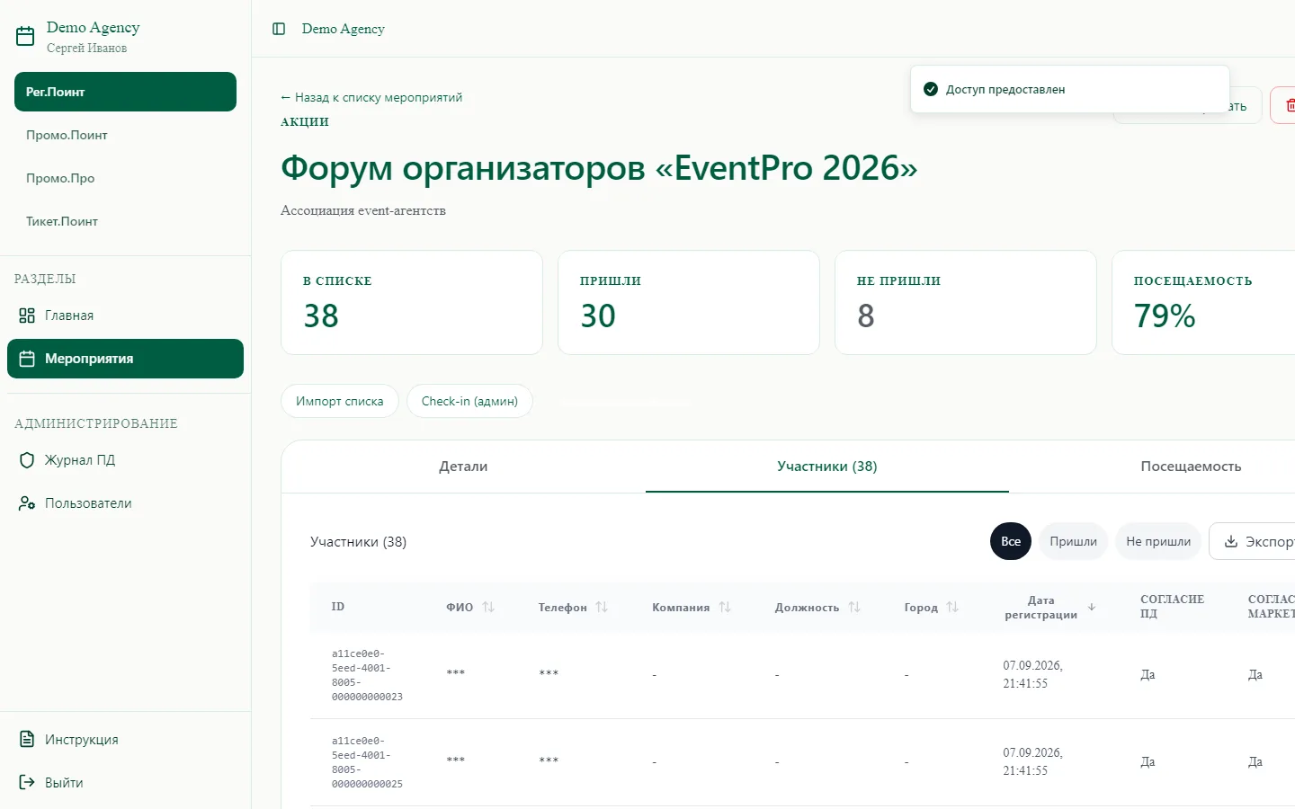 Карточка мероприятия